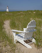 POLYWOOD AD5030TE Classic Folding Adirondack Chair, Height: 35.00" - Width: 29" - Depth: 35.00", Teak