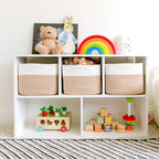 NaturalCozy Storage Cubes 9”x9”x7”Cotton Rope Woven Baskets for Organizing 3-Pack | 9 Inch Cube Storage Bin | Small Basket for Shelf Nursery, Pantry, Decorative Plant, Bathroom Closet, Toy Gift