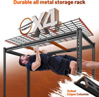 REIBII 48" W Garage Shelving 3000LBS Metal Shelving Heavy Duty Storage Shelves Adjustable Metal Shelf 5 Tier Pantry Shelves for Warehouse Garage Basement Pantry 48" W x 24" D x 72" H