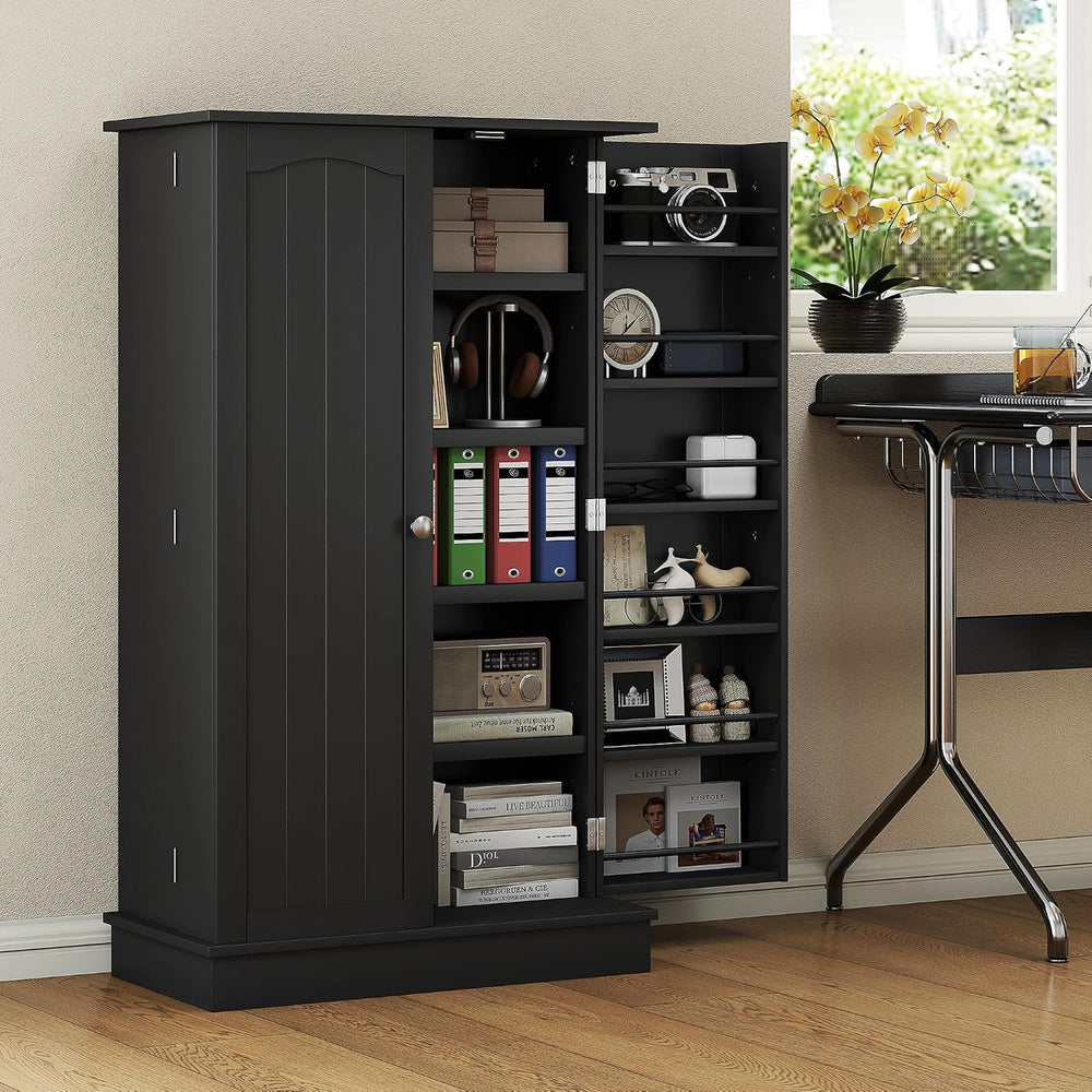 HOMCOM 41" Kitchen Pantry Storage Cabinet, Freestanding Kitchen Cabinet ...
