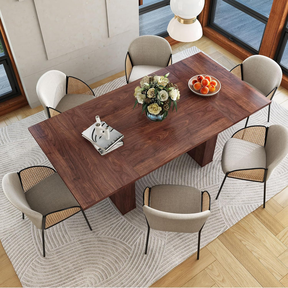 weselon 78 Inch Dining Table for 6 8 10, Modern Farmhouse Rectangular Kitchen...