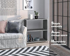 32-Inch 2-Tier Metal Bookcase, Open Shelf Storage Organizer for Living Room, Bedroom, Side Table or Nightstand Use, Modern DIY Assembly, Grey