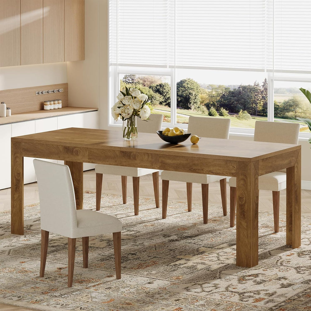 Tribesigns Dining Table for 6-8, 78.7-Inch Long Rectangle Kitchen Table, Mode...