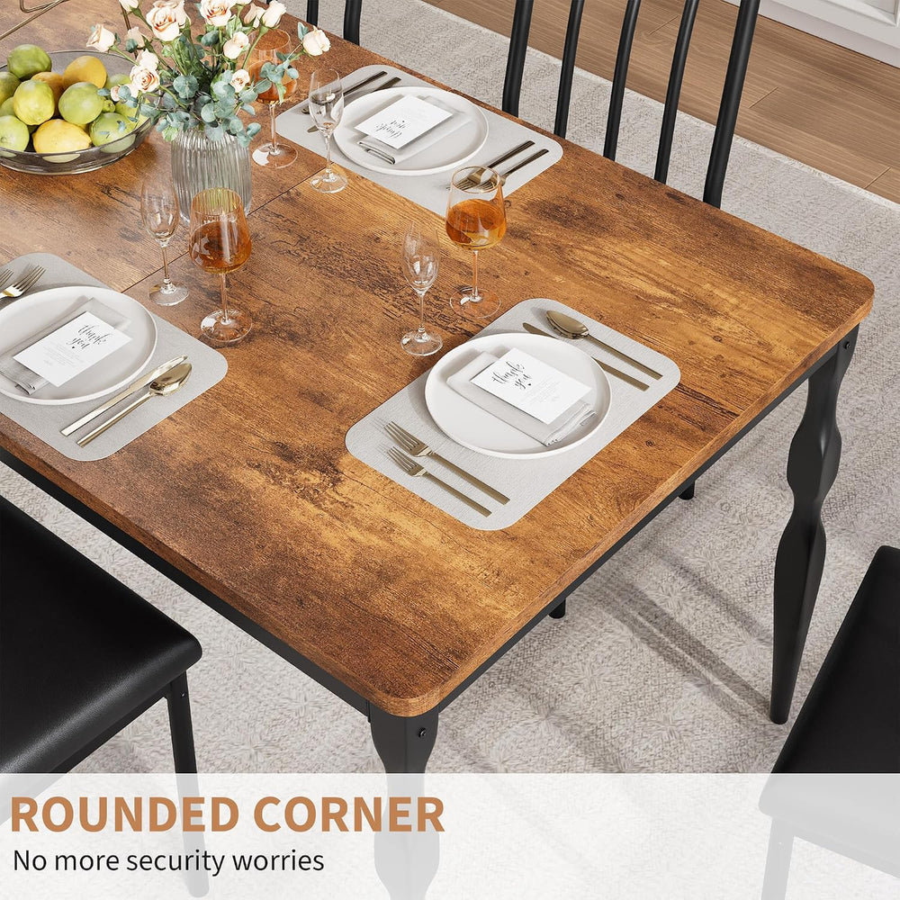 Garvee 79-Inch Modern Farmhouse Dining Table, Large Rectangular Kitchen Table...