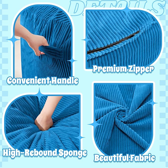 HABUTWAY 4FT Bean Bag Chair,Giant Bean Bag Chairs for Adults,Big Bean Bags wi...