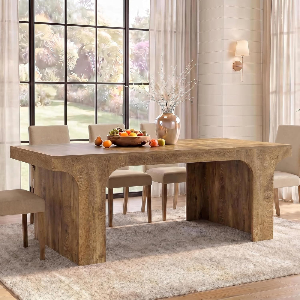 Tribesigns Large Dining Table for 6-8 People, 70.9" Long Wooden Kitchen ...