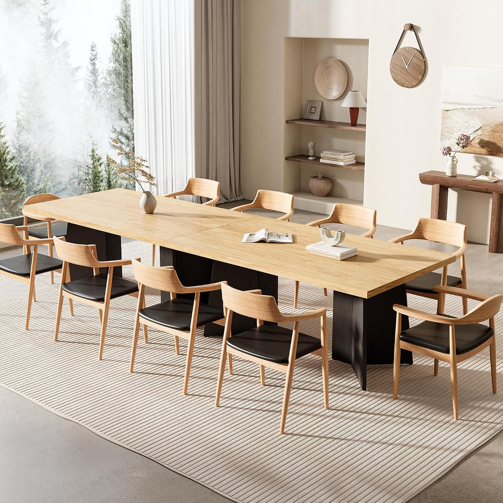 GarveeHome Dining Table for 6-8 People - 63" Modern Long Kitchen Table w...
