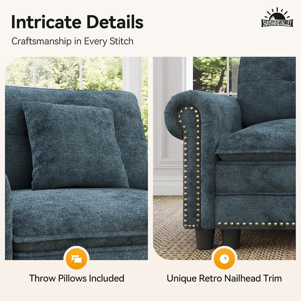 SUNSHINE VALLEY Modular Sectional Sofa Set Living Room 3-Piece Deep Seats | M...