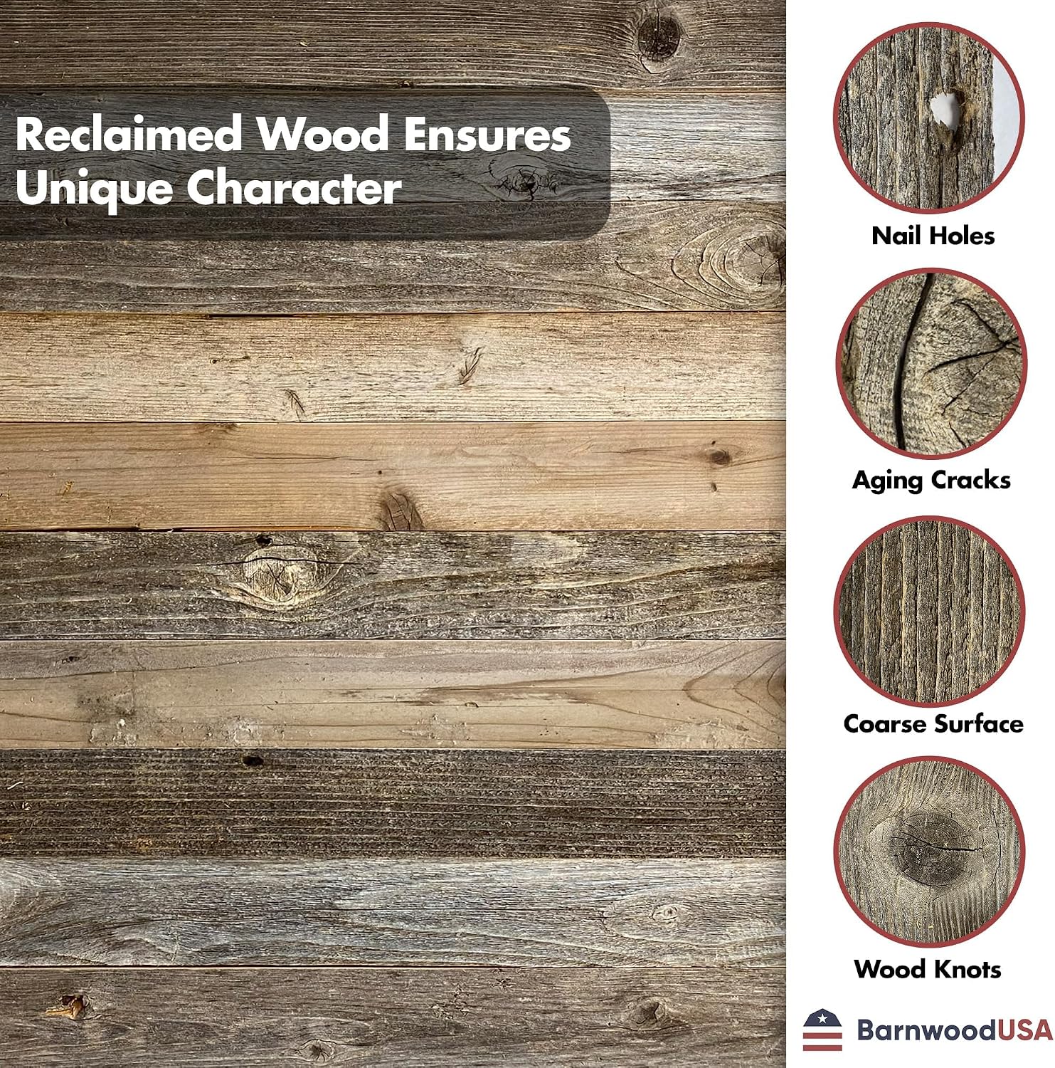 BARNWOODUSA Rustic Decorative Ladder - 100% Upcycled Wood (48" x 12" x 1.5" | Rustic Decorative Ladder - – Crafted for everyday use. Easy installation. Rustic style.