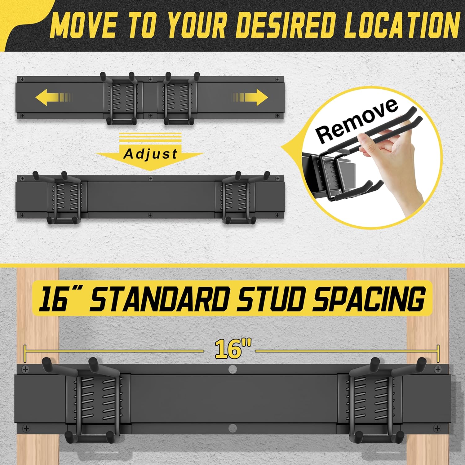 Garage Wall Organizer,15Pack Carries 675 lbs,Garden Tool Organizer 48in With Large Storage Space,Easy Assembly, Sturdy Design,for Efficient Tool Storage Garage Organization