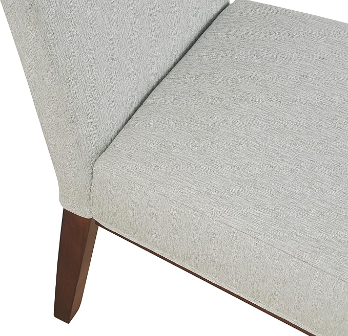 HomePop Kolbe Upholstered Dining Chair - Sustainable Gray Woven, 19.5" Seat Height, Ideal for 29-31 Inch Tables (Single Pack)