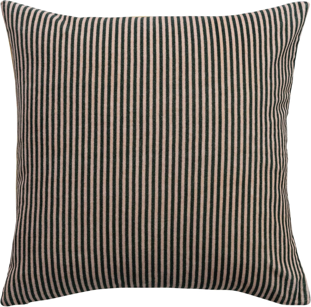 Bloomingville Square Cotton Velvet Printed Pillow with Abstract Design, Tufti...