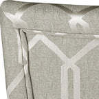 HomePop Classic Parsons Dining Chair - Pewter Gray Cream Lattice (Set of 2)