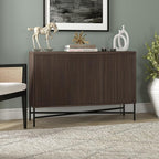 Henn&Hart 48" Wide Rectangular Buffet Table in Warm Brown, for Home, Living Room, Bedroom, Entertainment Room, Office