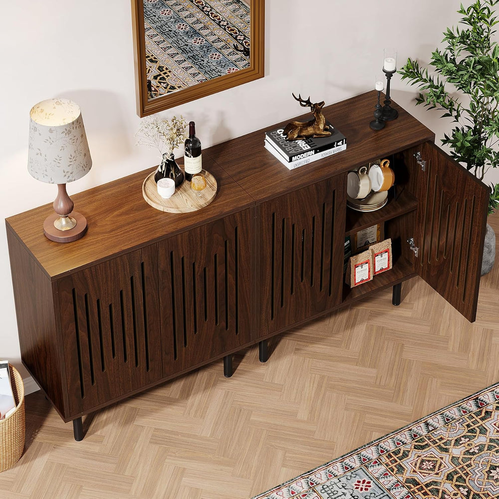 Tribesigns Set of 2 Sideboard Buffet with Storage, 59" Sideboard Cabinet