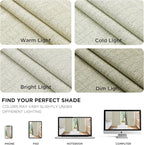 Joydeco Blackout Curtains for Bedroom - 100% Light Blocking 2 Panels Light Beige Drapes 37"W x 90"L, Thermal Insulated Room Darkening Curtains, Linen Textured for Living Room, Rod Pocket & Back Tabs