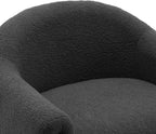 Accent Chair, Modern Boucle Fabric Armchair for Living Room, Comfy Upholstered Reading Single Sofa Chair for Bedroom (Boucle Dark Grey, Set of 1)
