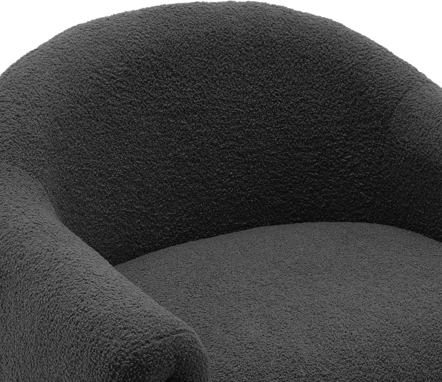 Accent Chair, Modern Boucle Fabric Armchair for Living Room, Comfy Upholstered Reading Single Sofa Chair for Bedroom (Boucle Dark Grey, Set of 1)