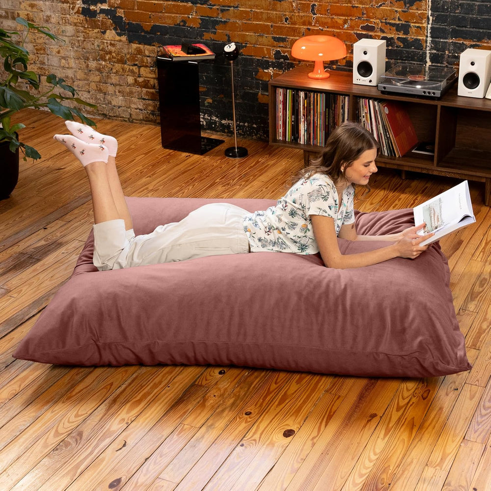Jaxx Pillow Saxx 5.5-Foot Décor Bean Bag Giant Floor Pillow Lounge, Lush Velv...