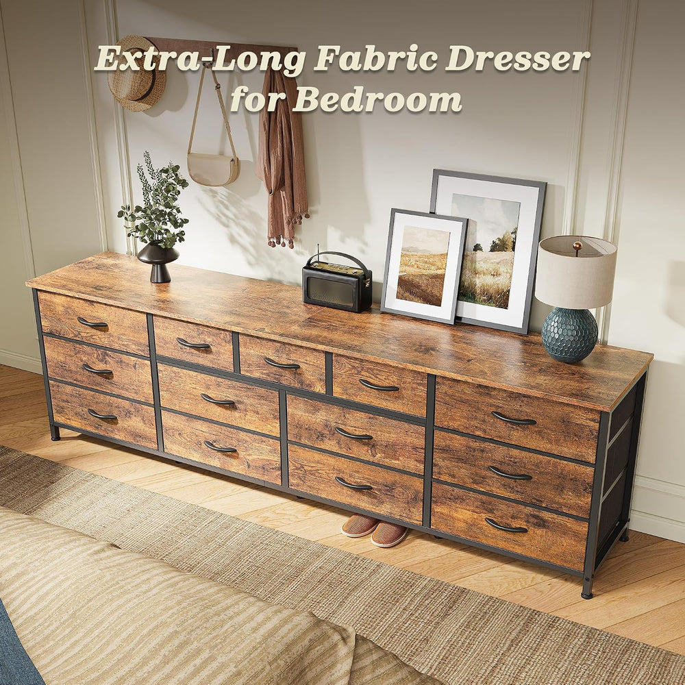 Huuger 70 Inch Long Dresser for Bedroom, TV Stand for 65, 75, 80 Inch TV