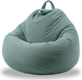 ENBAOHUI Stuffed Animal Storage Bean Bag Chair Cover (No Filler) Washable Ultra Soft Corduroy Bean Bag Cover for Organizing Plush Toys, Bean Bag for Adults
