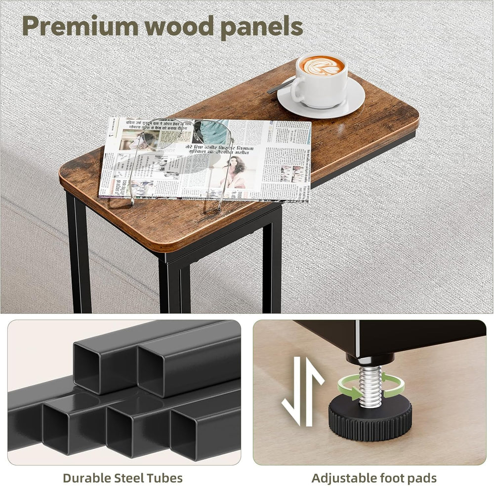 Simple Trending C Shaped Side Table, End Table Set of 2, Sofa Couch Table TV ...
