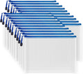 AUSTARK 20 Pcs Zipper File Bags, Plastic Mesh Pouch, Board Game Storage Bag, Waterproof Bags for Office School (B5 Size 11.4''x8.2'', White and Blue)