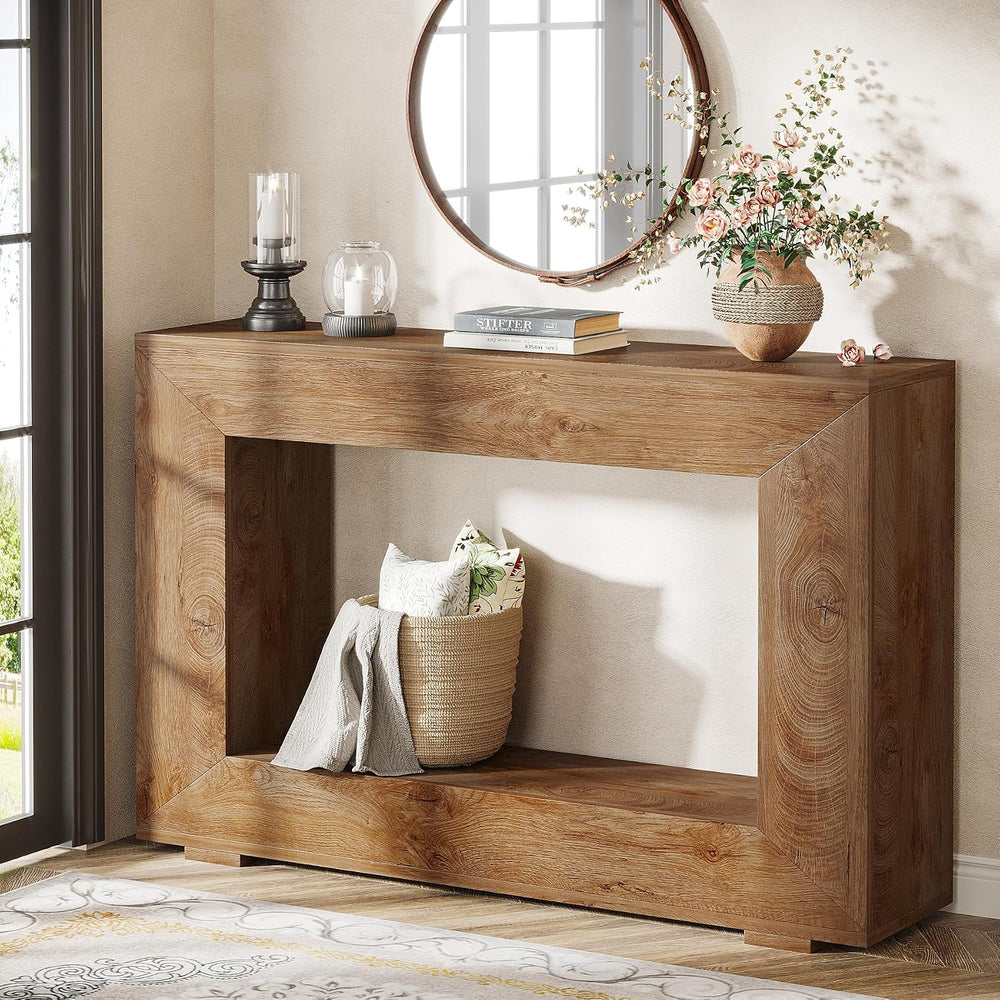Tribesigns Farmhouse Console Table, 47 Inches Entryway Console Table with Sto...