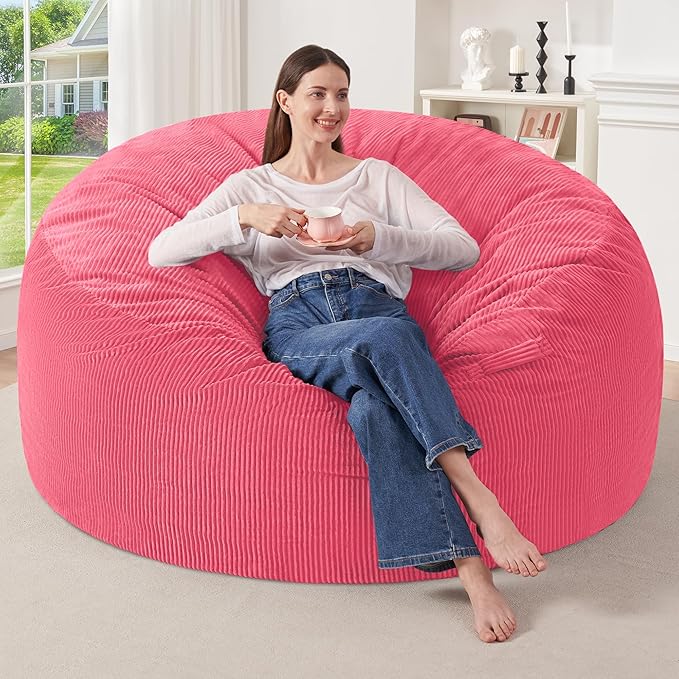 HABUTWAY 5FT Bean Bag Chair,Giant Bean Bag Chairs for Adults,Big Bean Bags wi...