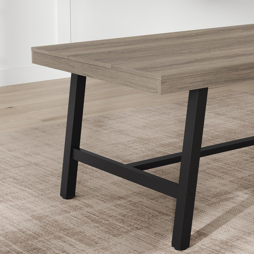 GarveeHome Industrial Dining Table for 6-8 People, 70.87" Long Kitchen T...