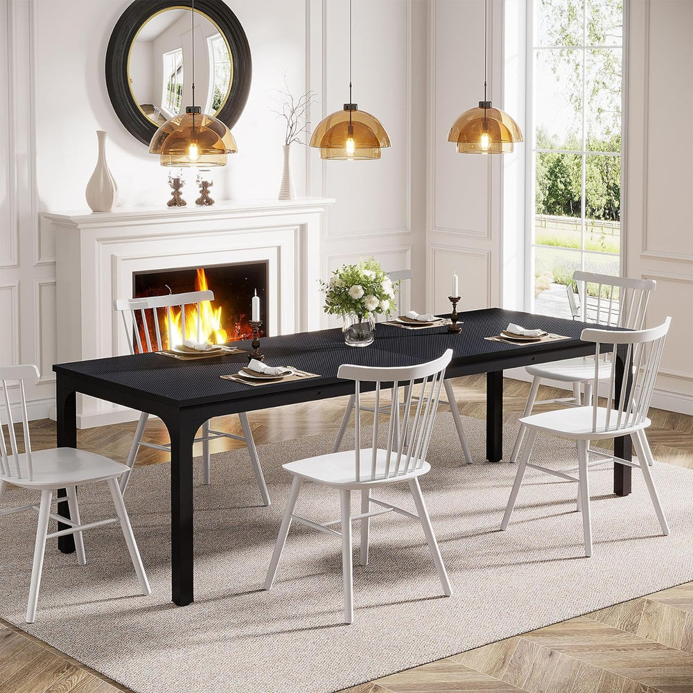 Tribesigns 78.7 Inches Long Dining Table for 6-8 Person, Large Industrial Rec...