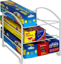 Deco Brothers Wrap Organizer Rack for Kitchen Cabinet, White (Small/Standard, 2-1/2" BOX)