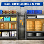 48" W Storage Shelves 3000lbs Garage Metal Shelving Heavy Duty Garage Shelves Adjustable Storage Shelves for Industrial, Factory,48" W X 24" D X 69" H