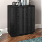 Henn&Hart 28" Wide Rectangular Accent Cabinet in Black Grain, for Home, Living Room, Bedroom, Entertainment Room, Office