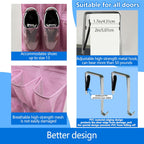 over the door shoe organizer,2025 upgraded,35 Huge pockets,over door shoe organizer,Store size 13 shoes,shoe organizer,Strong material,hooks Suitable for various doors,pink shoe rack