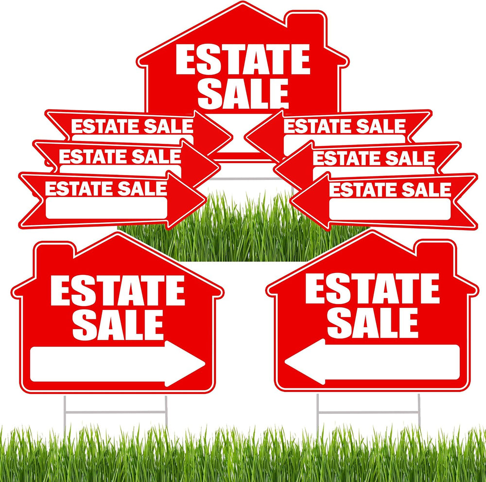 Rogue River Tactical 9 Piece Estate Sale Yard Sign Double Sided With Stake - ...