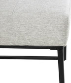 HomePop Channeled Metal Dining Chair - Sustainable Gray Woven (Single Pack)
