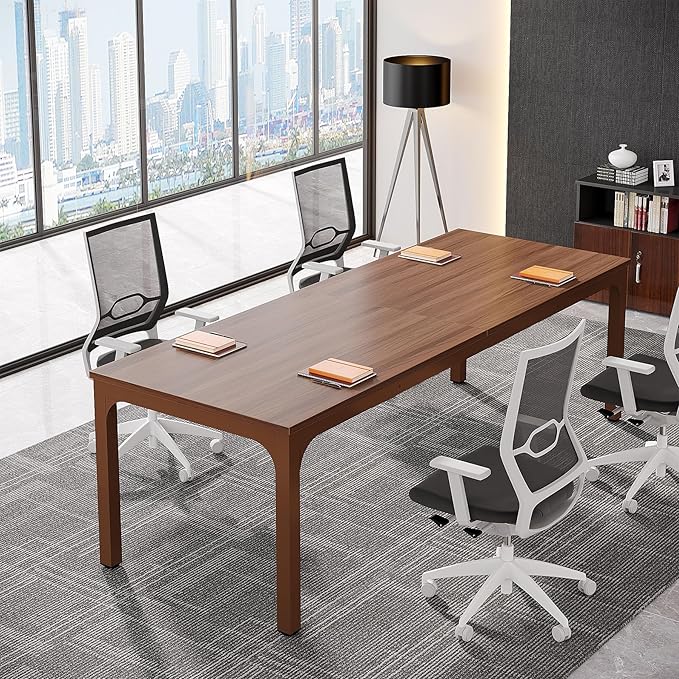 Tribesigns 6.5FT Conference Table, 78.7 Inche Rectangle Meeting Seminar Table, Large Business Tables for 6-8 People (Only Table)