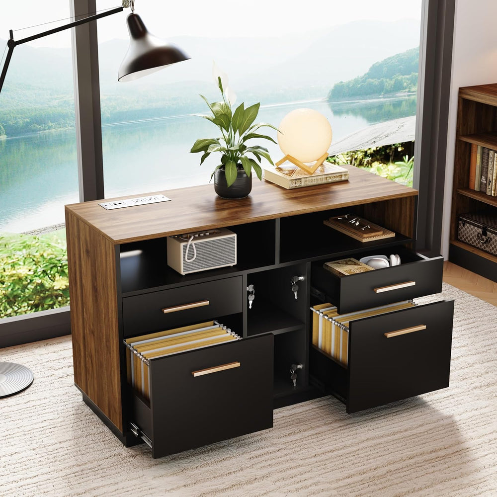 ModernMate 4 Drawer File Cabinet with Lock, Filing Cabinet for Home Office | ...