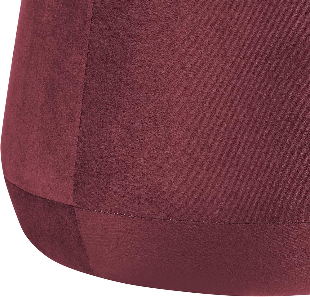 Studio Living® 24” Waverly Ottoman Round Faux Leather Bench, Stationary Ottom...