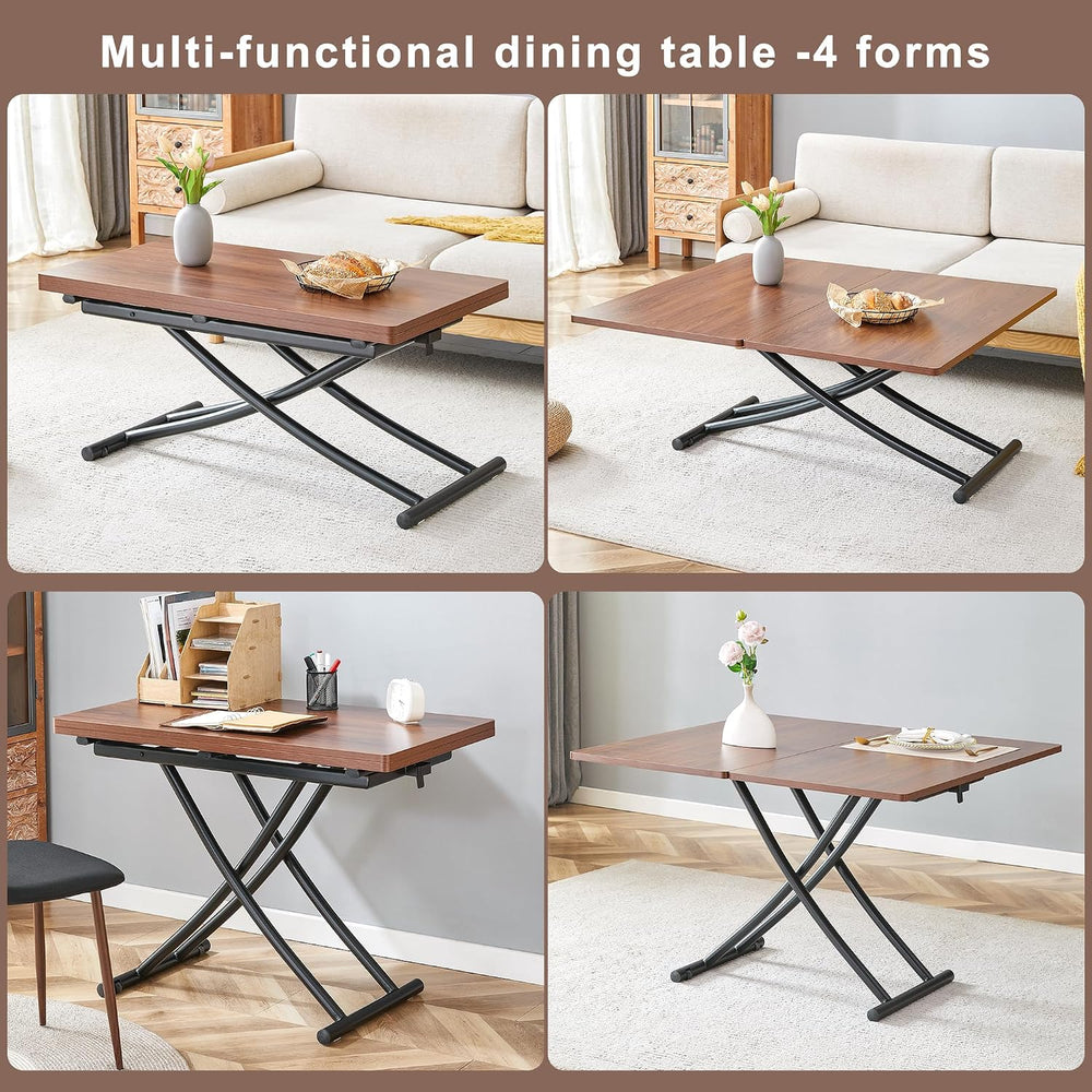 Multifunctional Height-Adjustable Folding Table - Coffee to Dining Transforme...
