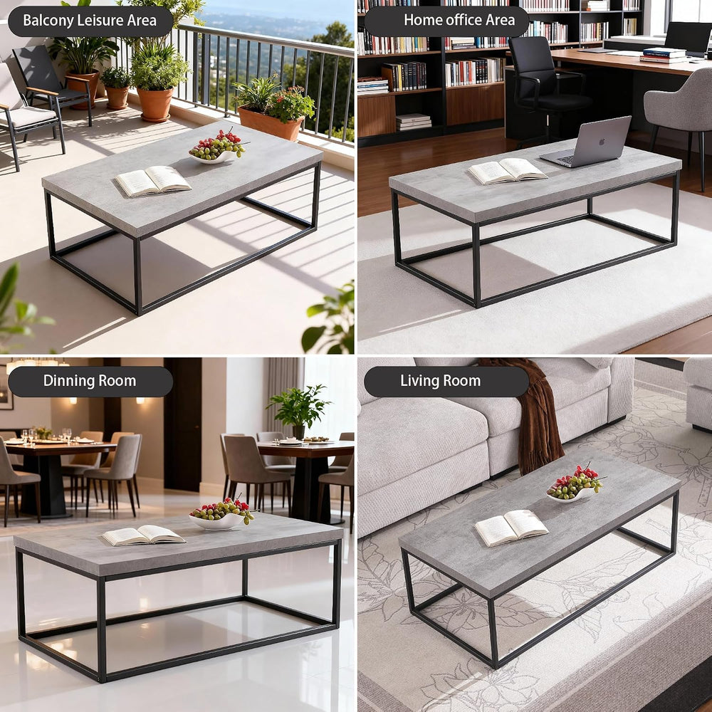 CENSI 47-Inch Grey Marble Accent Coffee Table/Center Table
