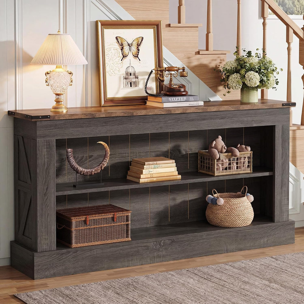 Tribesigns 63" Console Table, 3-Tier Entryway Table with Storage Shelves...