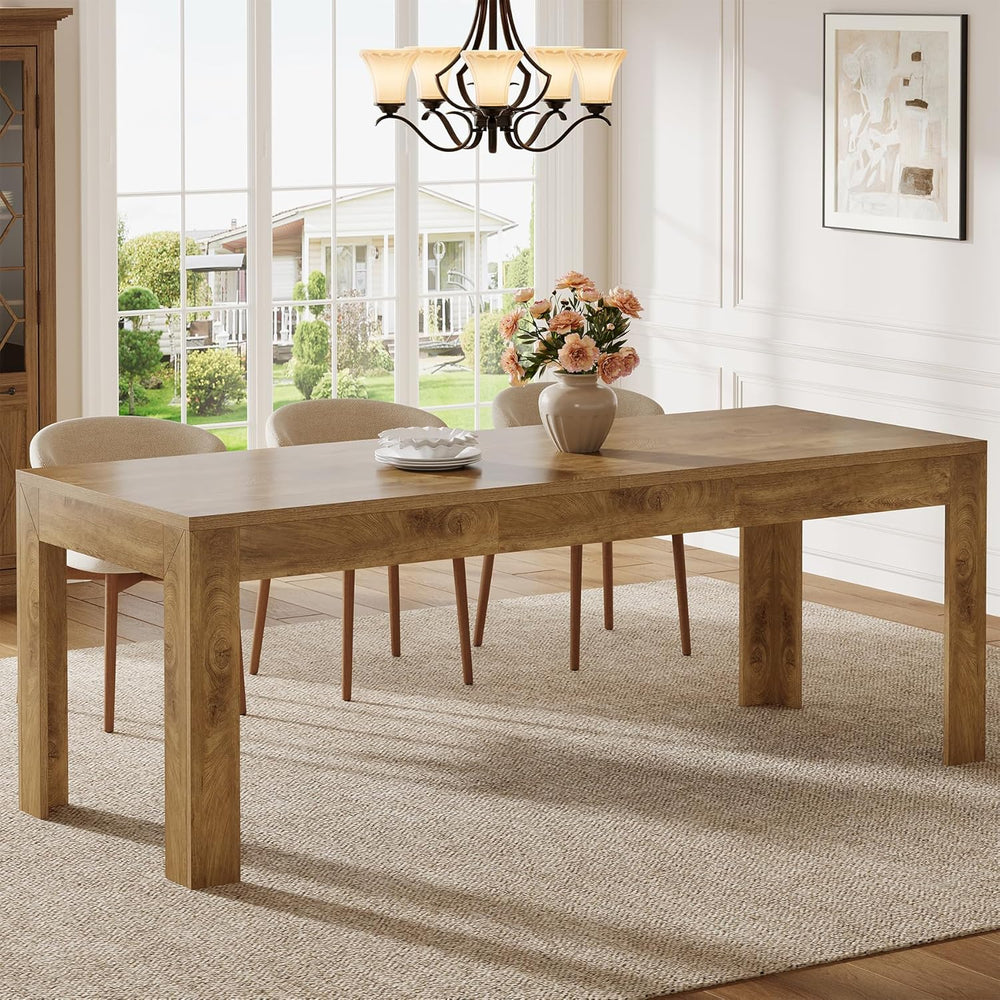 Tribesigns Dining Table for 6-8, 78.7-Inch Long Rectangle Kitchen Table, Mode...