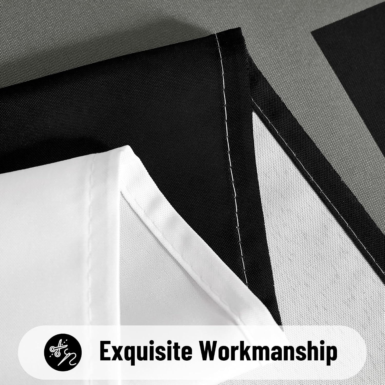 Tyrot Black Grey White Rectangle Tablecloth Modern Geometric Table Cover Waterproof Wrinkle Resistant Table Cloth for Dining Kitchen Party Picnic Patio Indoor and Outdoor 60x84 Inches