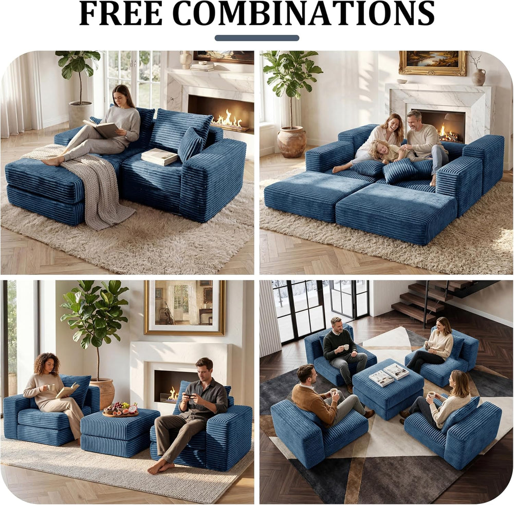 Cloud Modular Sectional Sofa, Comfy Couch with Non Slip Base, Modern L-Shaped...