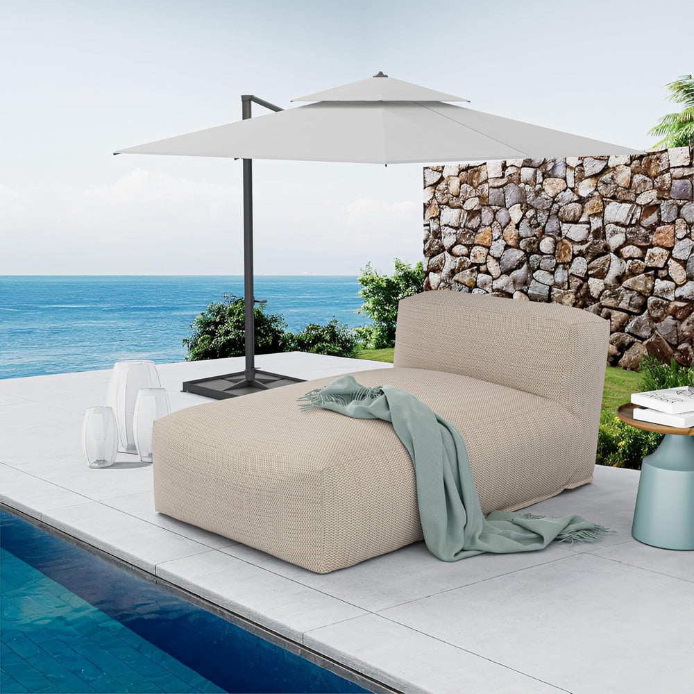Outdoor Bean Bed Chair Sun Lounger, Outdoor Couch Sofa for Patio & Pool, ...