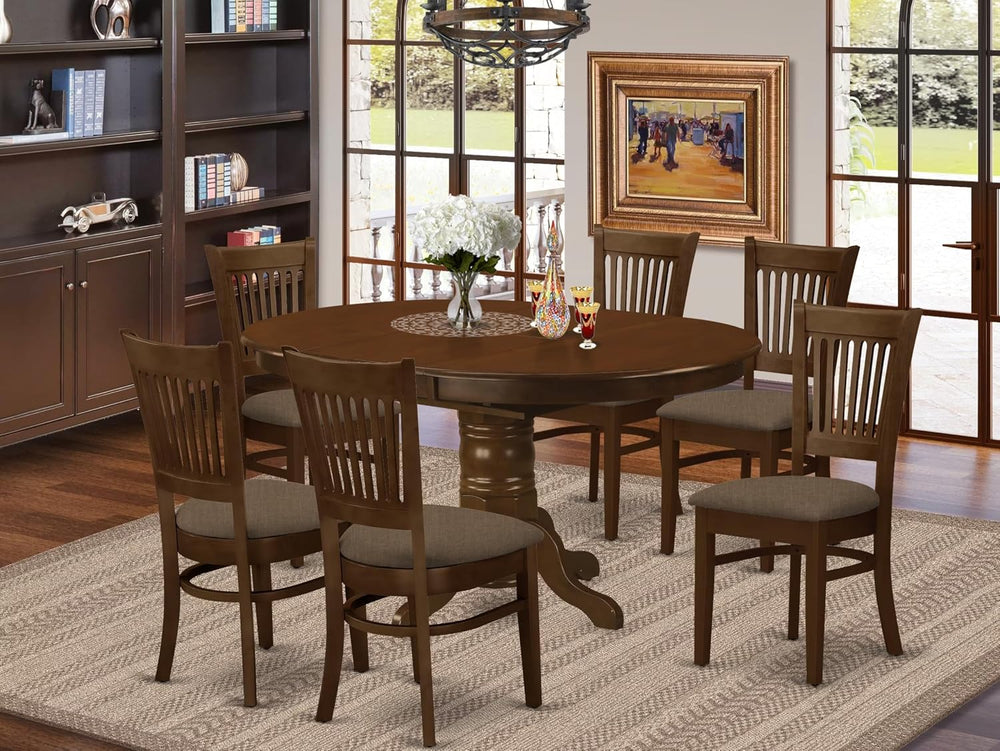 East West Furniture KEVA7-ESP-C 7 Piece Kitchen Table & Chairs Set Consis...