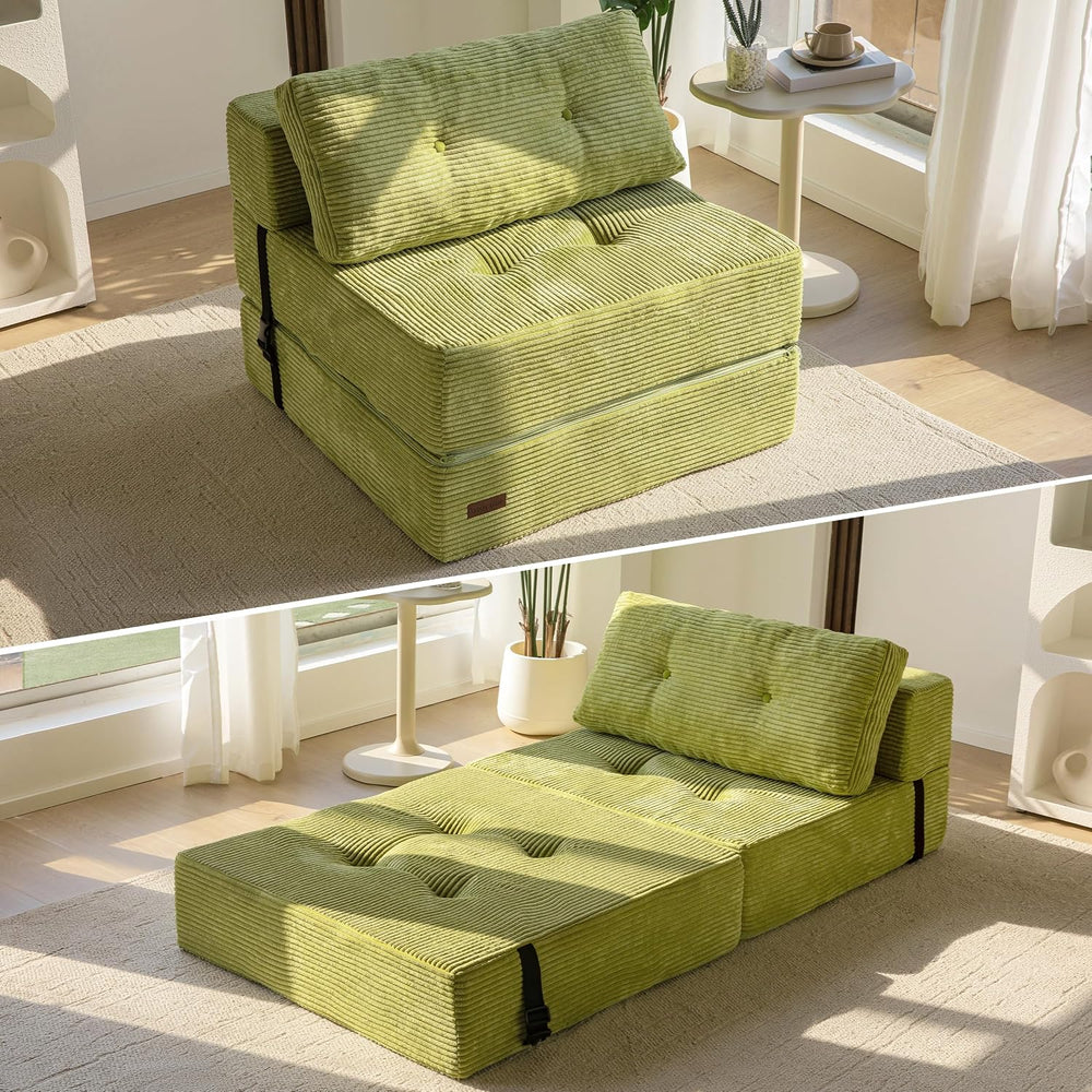 MAXYOYO Folding Sofa Bed, Convertible Chair Bed with Pillow