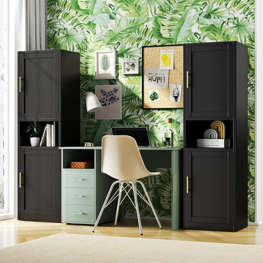 67" Tall Pantry Cabinet, Kitchen Pantry Storage Cabinet with Doors and S...